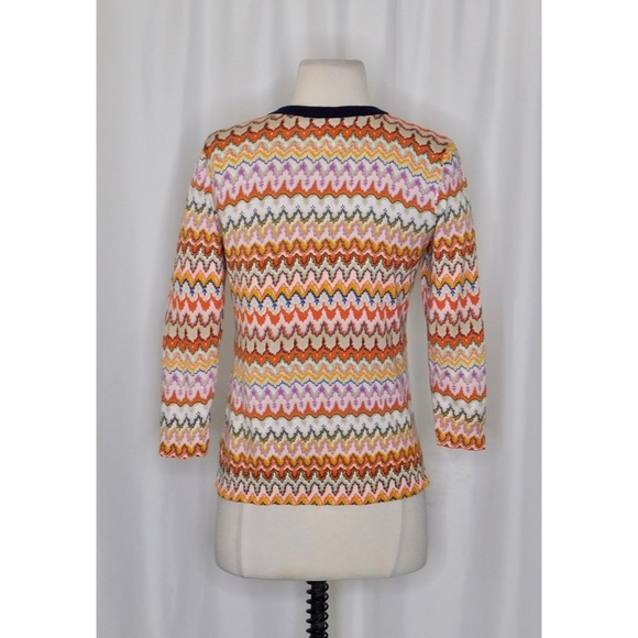 Anthropologie TABITHA Highlighted Frequencies Geometric Cardigan Sweater Medium - Picture 8 of 12